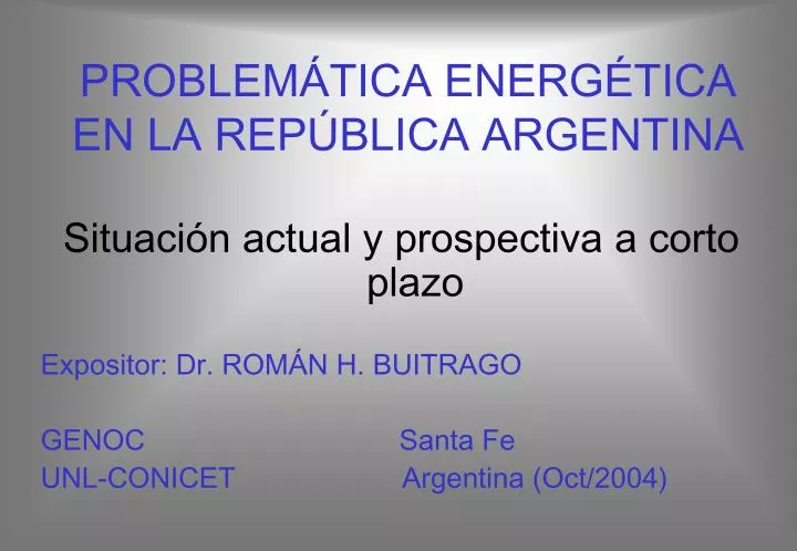 problem tica energ tica en la rep blica argentina