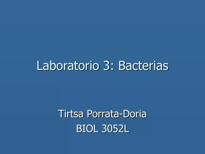 laboratorio 3 bacterias