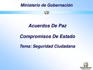 ministerio de gobernaci n
