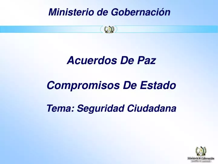 ministerio de gobernaci n