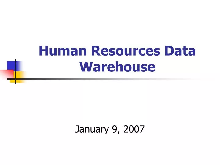human resources data warehouse