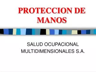 PROTECCION DE MANOS