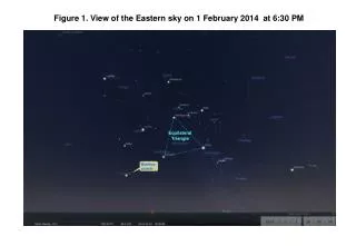 Figure 1. View of the Eastern sky on 1 February 2014 at 6:30 PM