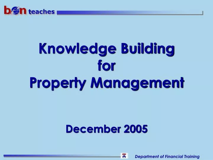 knowledge building for property management