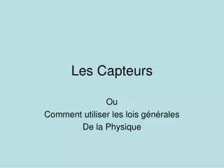 Les Capteurs