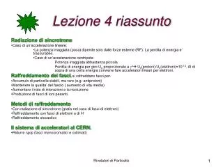 lezione 4 riassunto