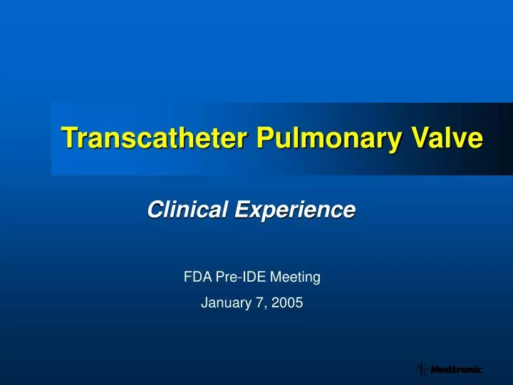 transcatheter pulmonary valve
