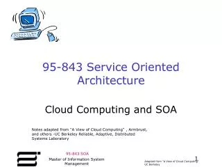 95-843 Service Oriented Architecture