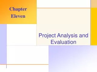 Project Analysis and Evaluation