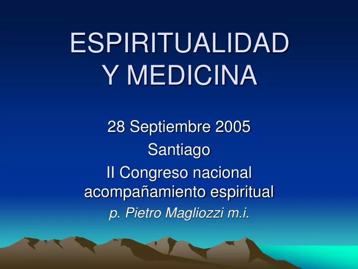 espiritualidad y medicina