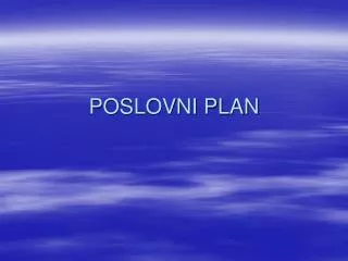poslovni plan