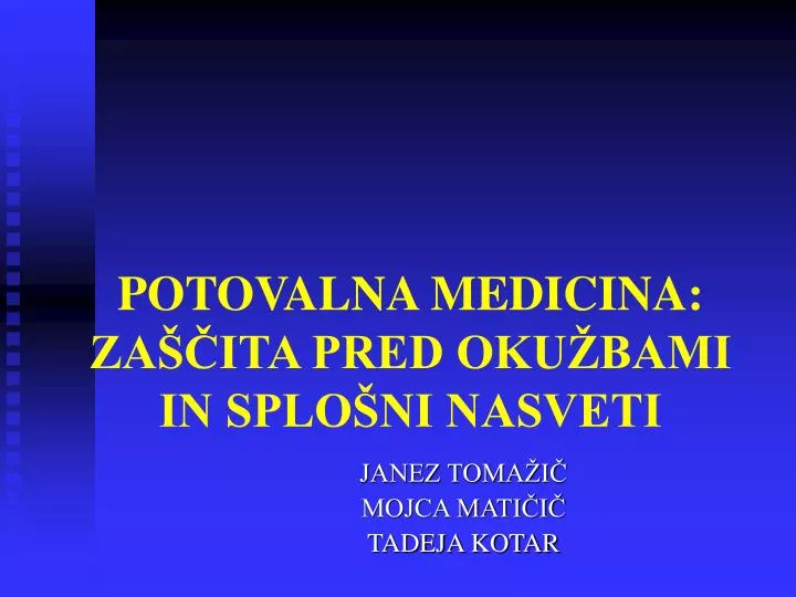 potovalna medicina za ita pred oku bami in splo ni nasveti