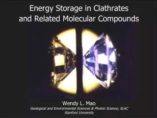 Energy Storage in Clathrates and Related Molecular Compounds