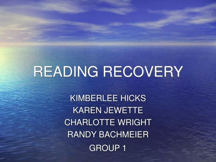 reading recovery