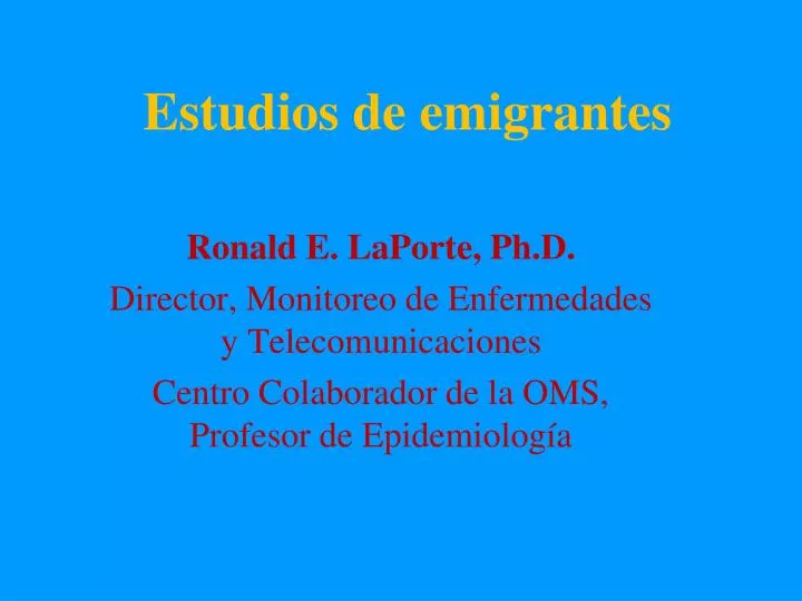 estudios de emigrantes