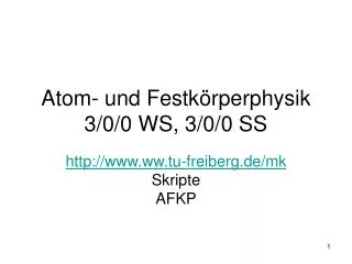 atom und festk rperphysik 3 0 0 ws 3 0 0 ss