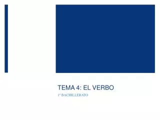 tema 4 el verbo