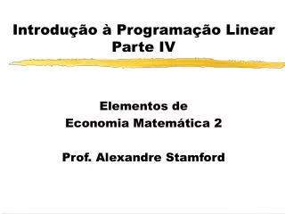 introdu o programa o linear parte iv