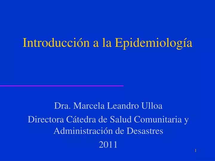 introducci n a la epidemiolog a