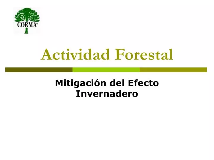 actividad forestal