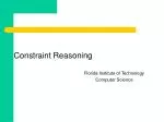 Constraint Reasoning - slide 1