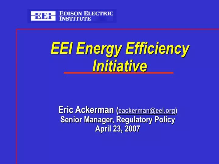 eei energy efficiency initiative