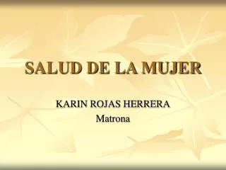 salud de la mujer