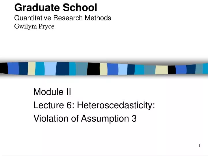 module ii lecture 6 heteroscedasticity violation of assumption 3