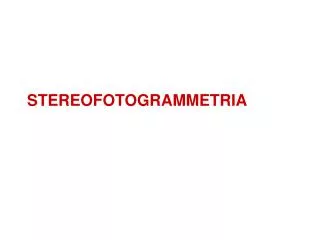 STEREOFOTOGRAMMETRIA