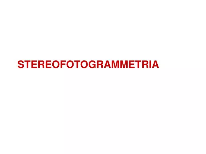 stereofotogrammetria