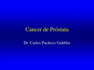 cancer de pr stata