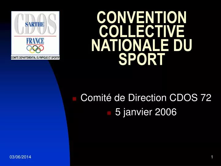 convention collective nationale du sport