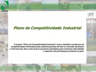 Plano de Competitividade Industrial