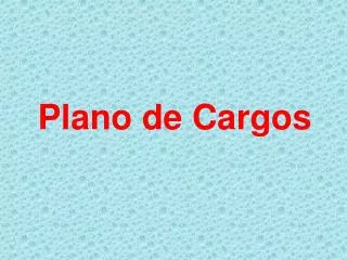 Plano de Cargos