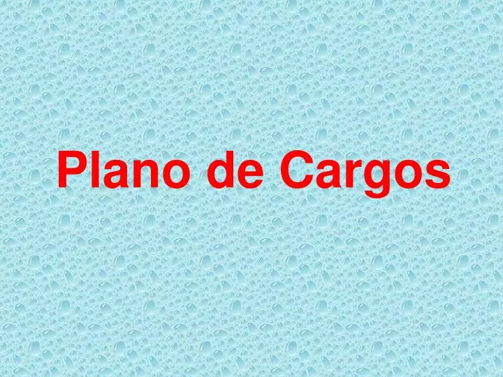 plano de cargos