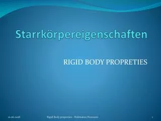 starrk rpereigenschaften