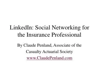 Social Networking for Insurance