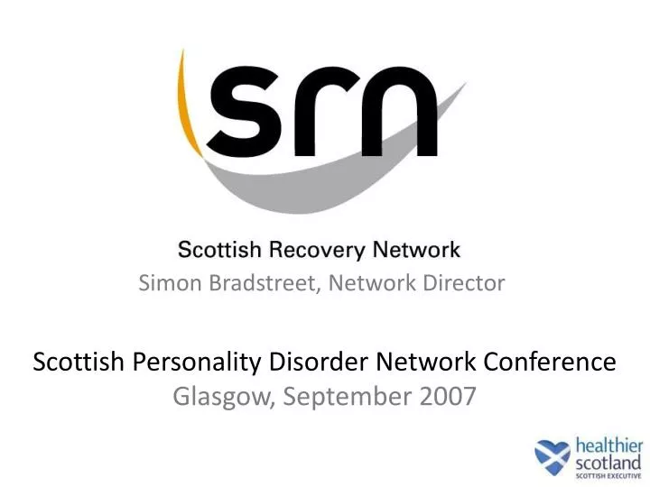 scottish personality disorder network conference glasgow september 2007