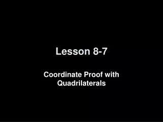 Lesson 8-7