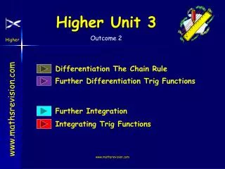 Higher Unit 3