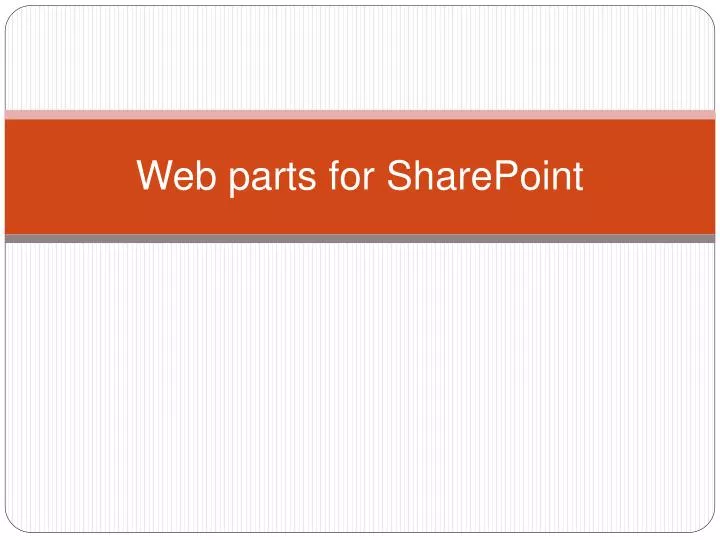 web parts for sharepoint