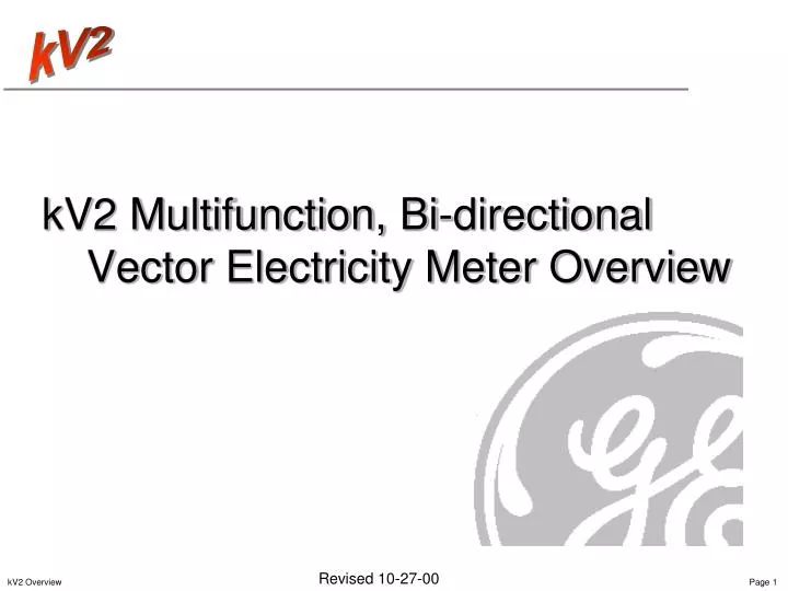 kv2 multifunction bi directional vector electricity meter overview