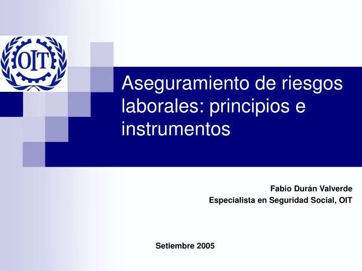 aseguramiento de riesgos laborales principios e instrumentos