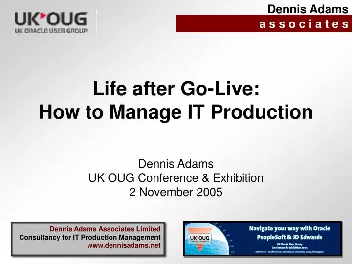 life after go live how to manage it production