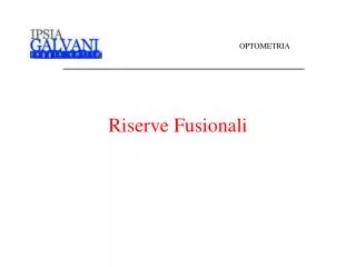 riserve fusionali