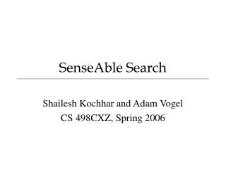 SenseAble Search