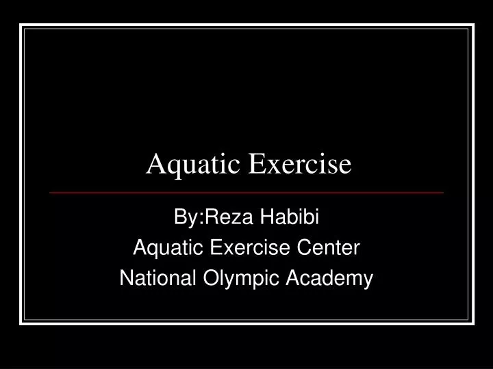 aquatic exercise