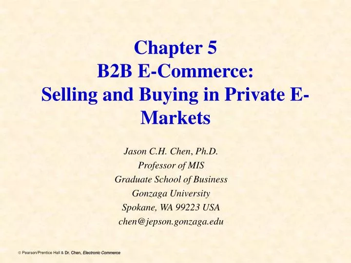 chapter 5 b2b e commerce selling and buying in private e markets