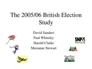 The 2005/06 British Election Study
