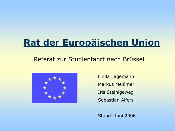 rat der europ ischen union